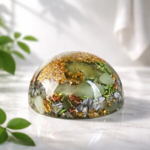 Orgonite demi-sphère jade