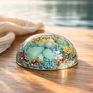 Orgonite demi-sphère amazonite
