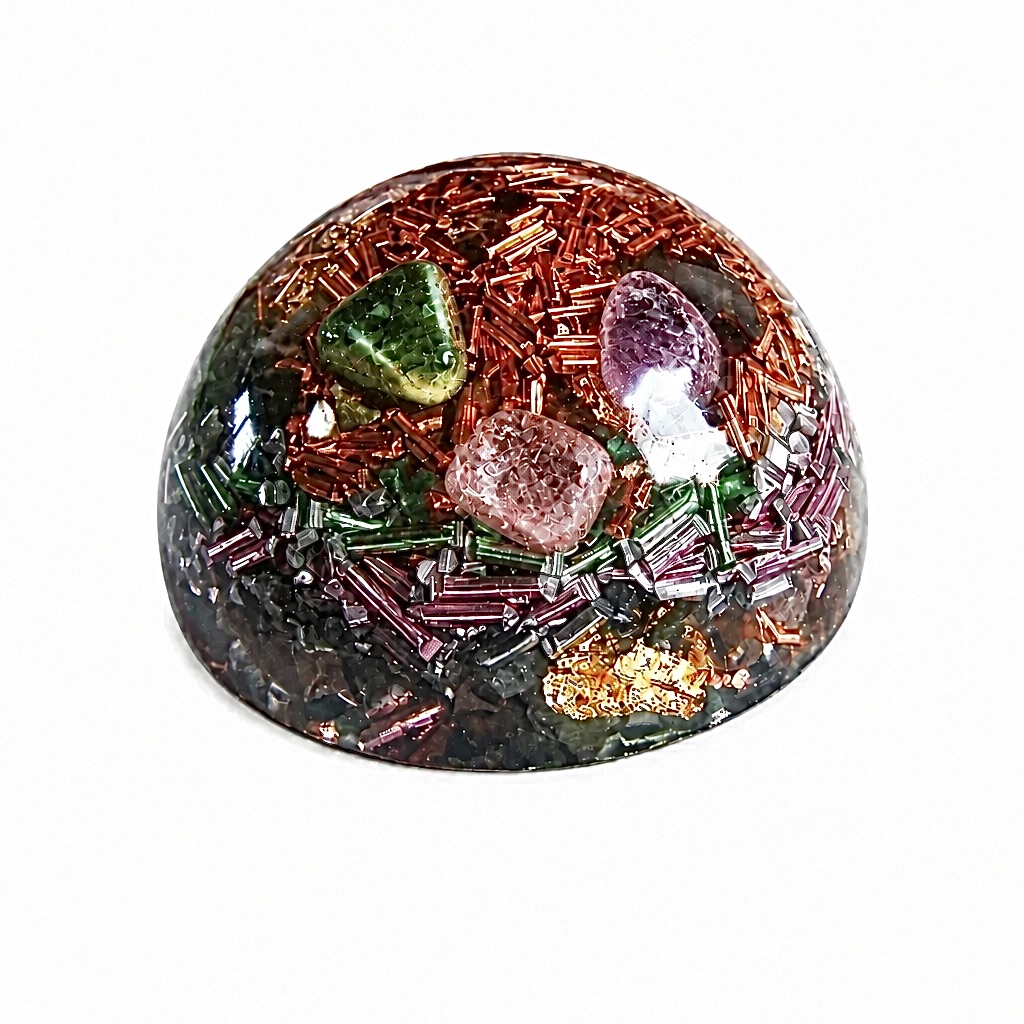 Orgonite demi-sphère fluorite