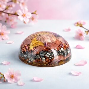Orgonite demi-sphère rhodocrosite