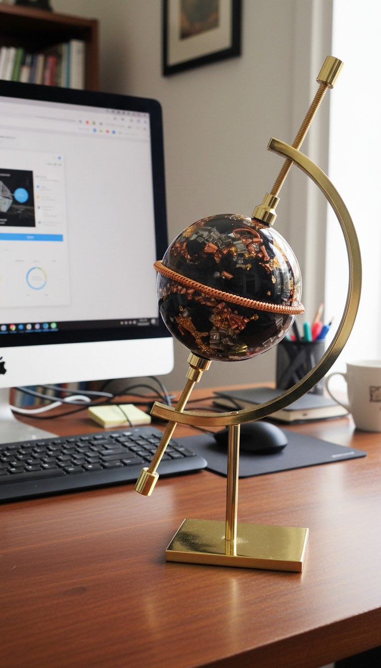 Orgonite mappemonde shungite