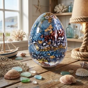 Orgonite oeuf aigue-marine