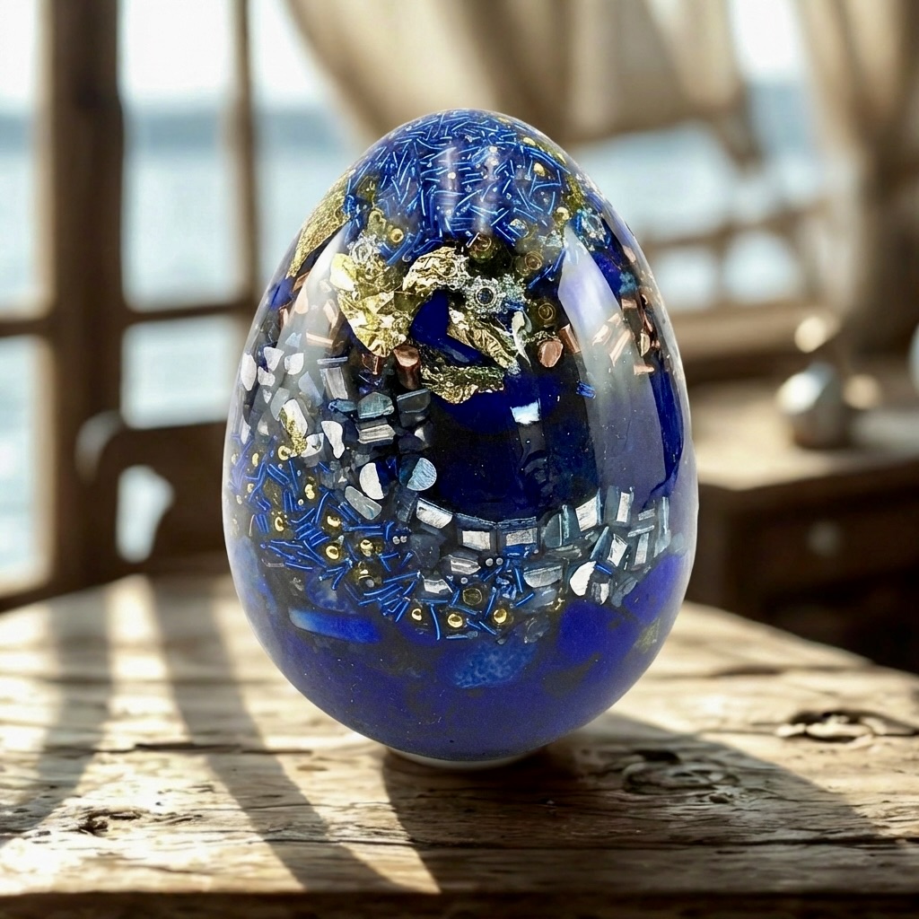 Orgonite oeuf lapis-lazuli