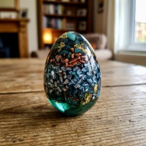 Orgonite oeuf malachite