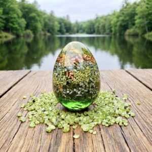 Orgonite oeuf péridot