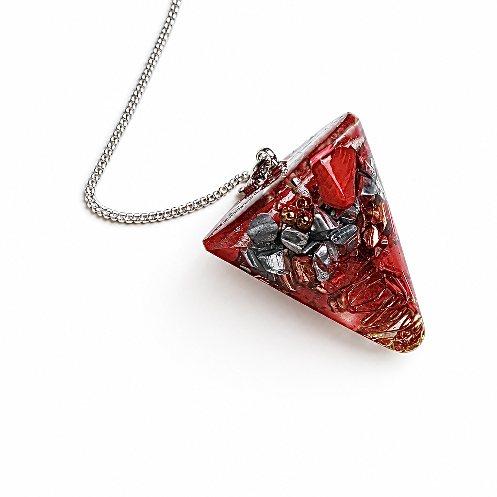 Pendule orgonite corail – Image 2