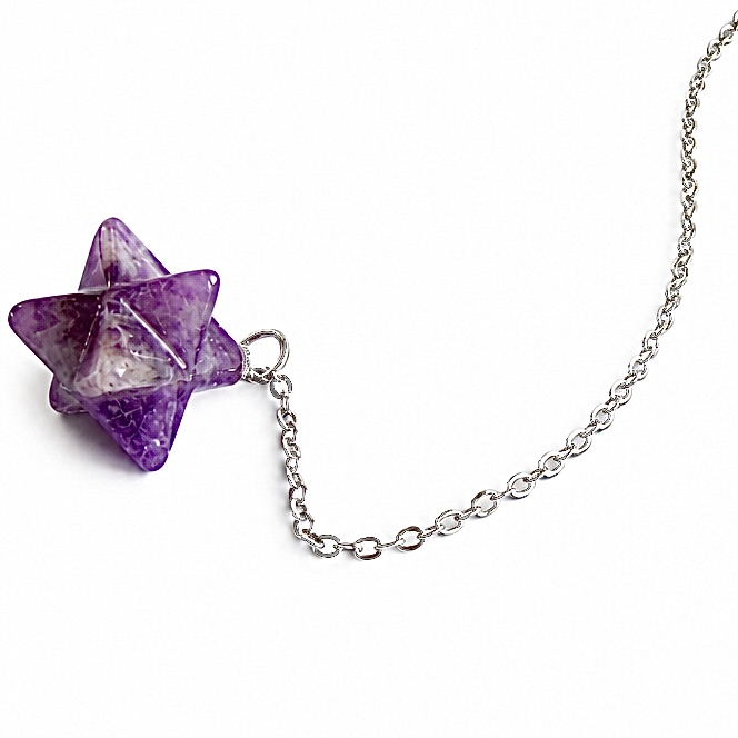 Pendule merkaba améthyste