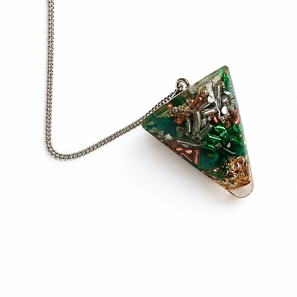 Pendule orgonite malachite