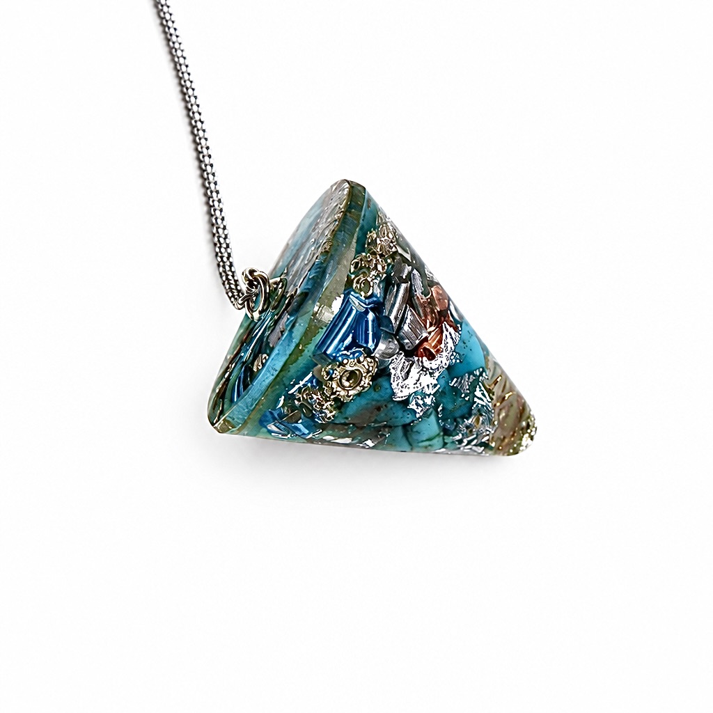 Pendule orgonite turquoise