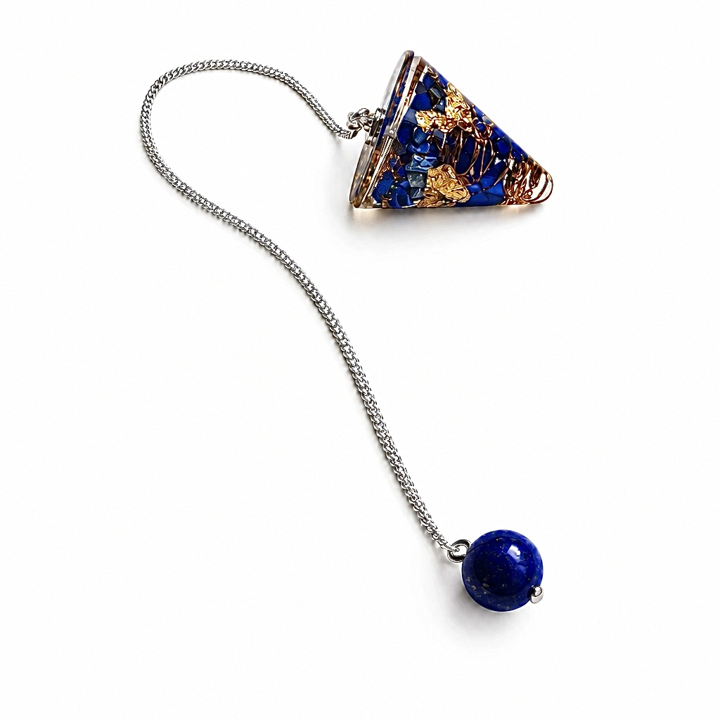 Pendule orgonite lapis-lazuli