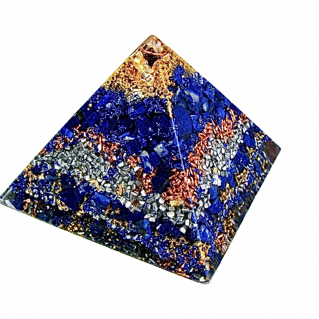 Orgonite pyramide lapis-lazuli