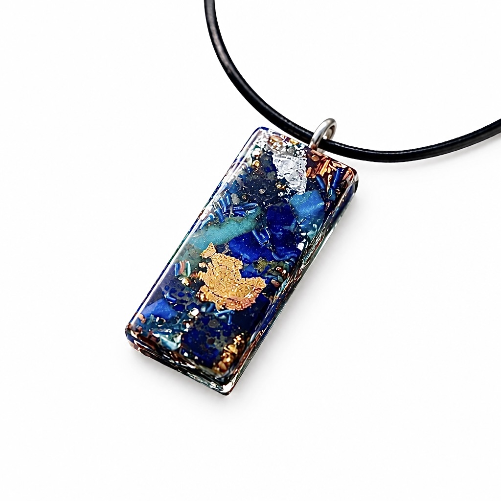 Rectangle orgonite lapis-lazuli turquoise