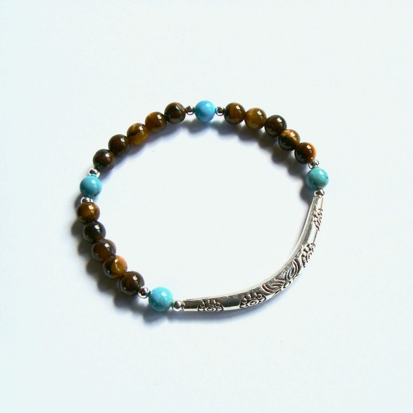 Bracelet ciselé oeil de tigre