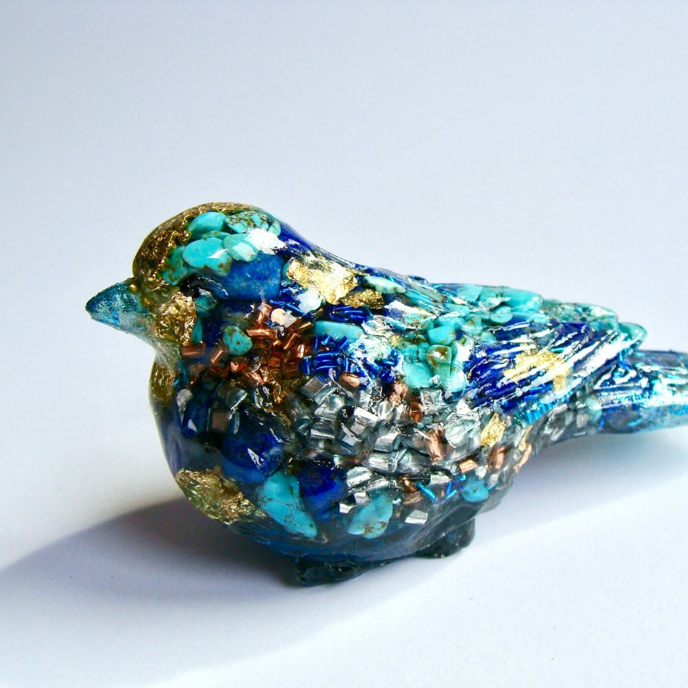 Orgonite oiseau lapis-lazuli turquoise