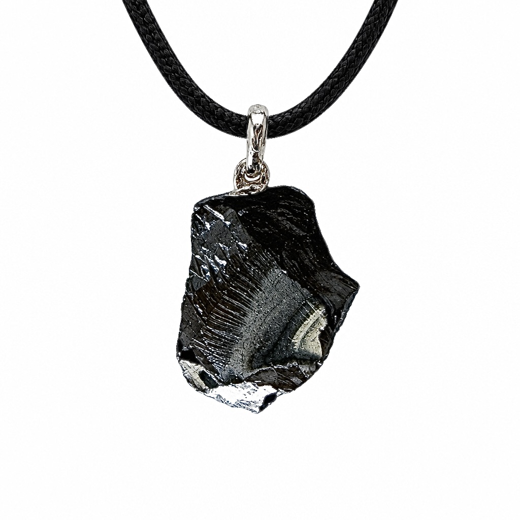 Pendentif shungite cristallisée