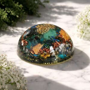 Orgonite demi-sphère chrysocolle