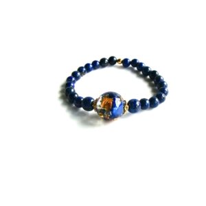 Bracelet orgonite sphère lapis lazuli