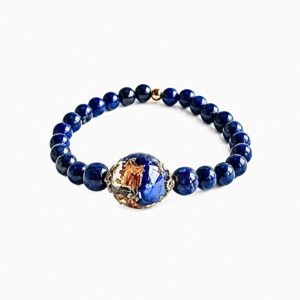 Bracelet orgonite sphère lapis lazuli