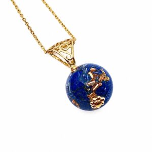 Pendentif orgonite sphère lapis lazuli