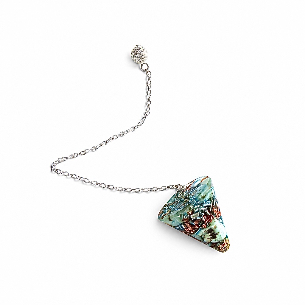 Pendule orgonite larimar