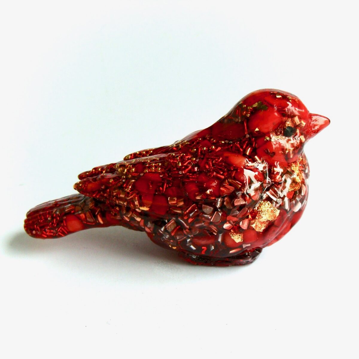 Orgonite oiseau corail