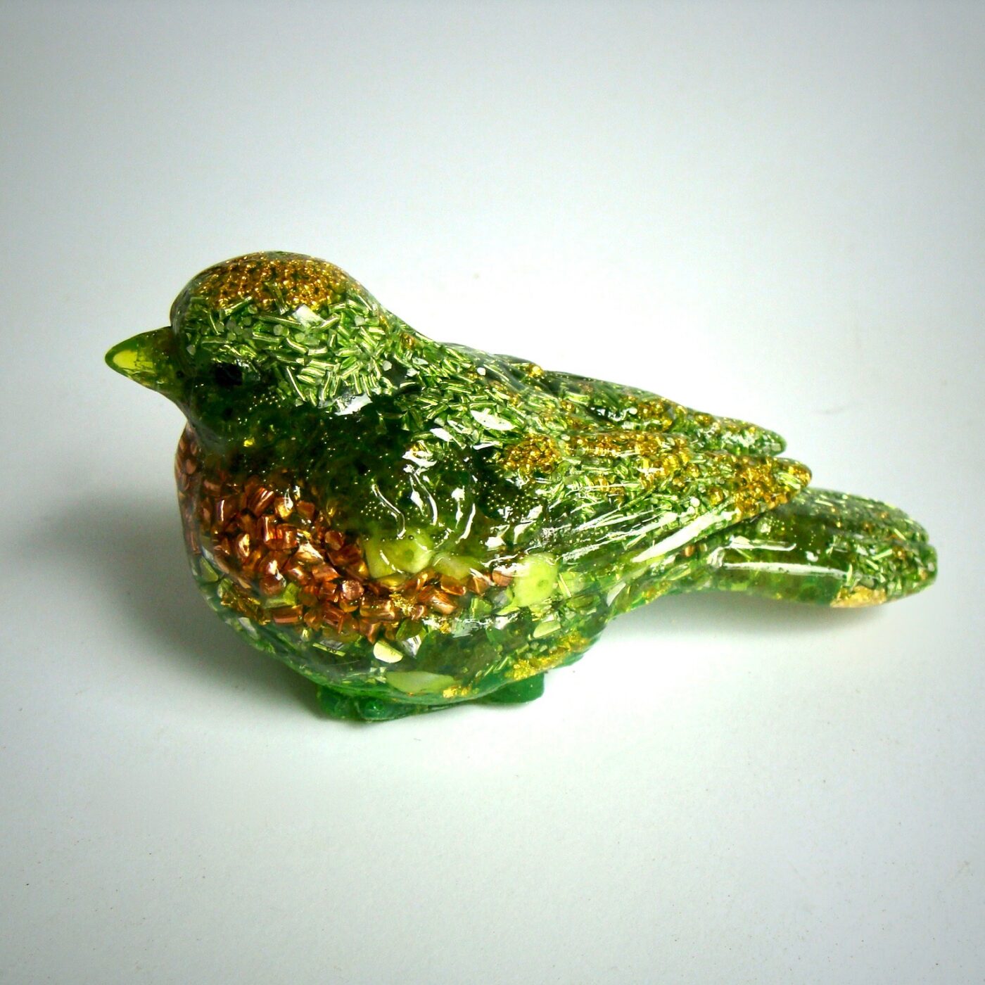Orgonite oiseau péridot