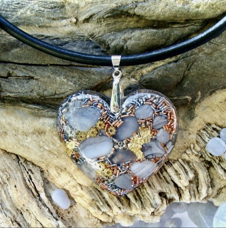 Pendentif Argent 925 Calcédoine Bleue Poire 24x17mm Ref. 44845