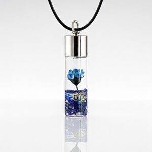 Pendentif tube fleur