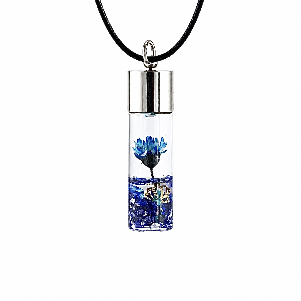 Pendentif tube fleur