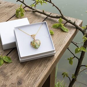 Pendentif orgonite coeur jade new