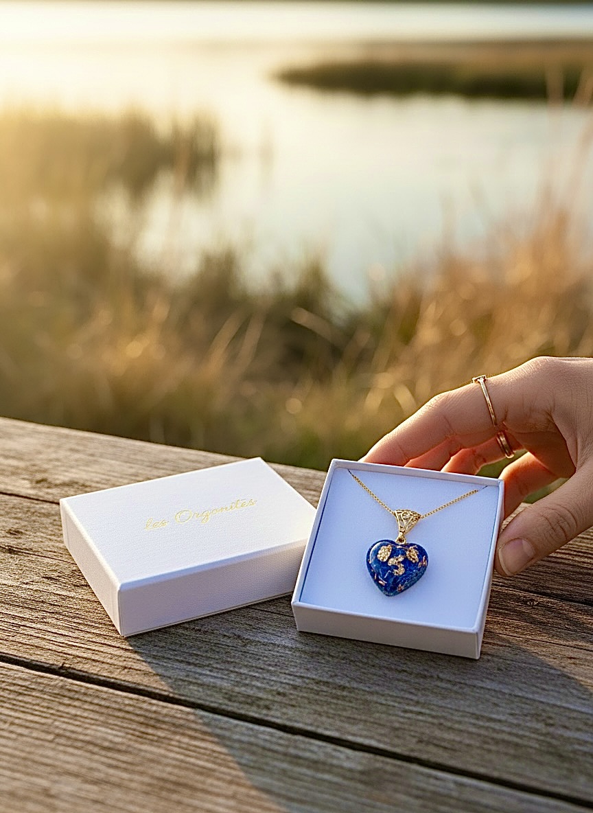 Pendentif orgonite coeur lapis lazuli new – Image 2