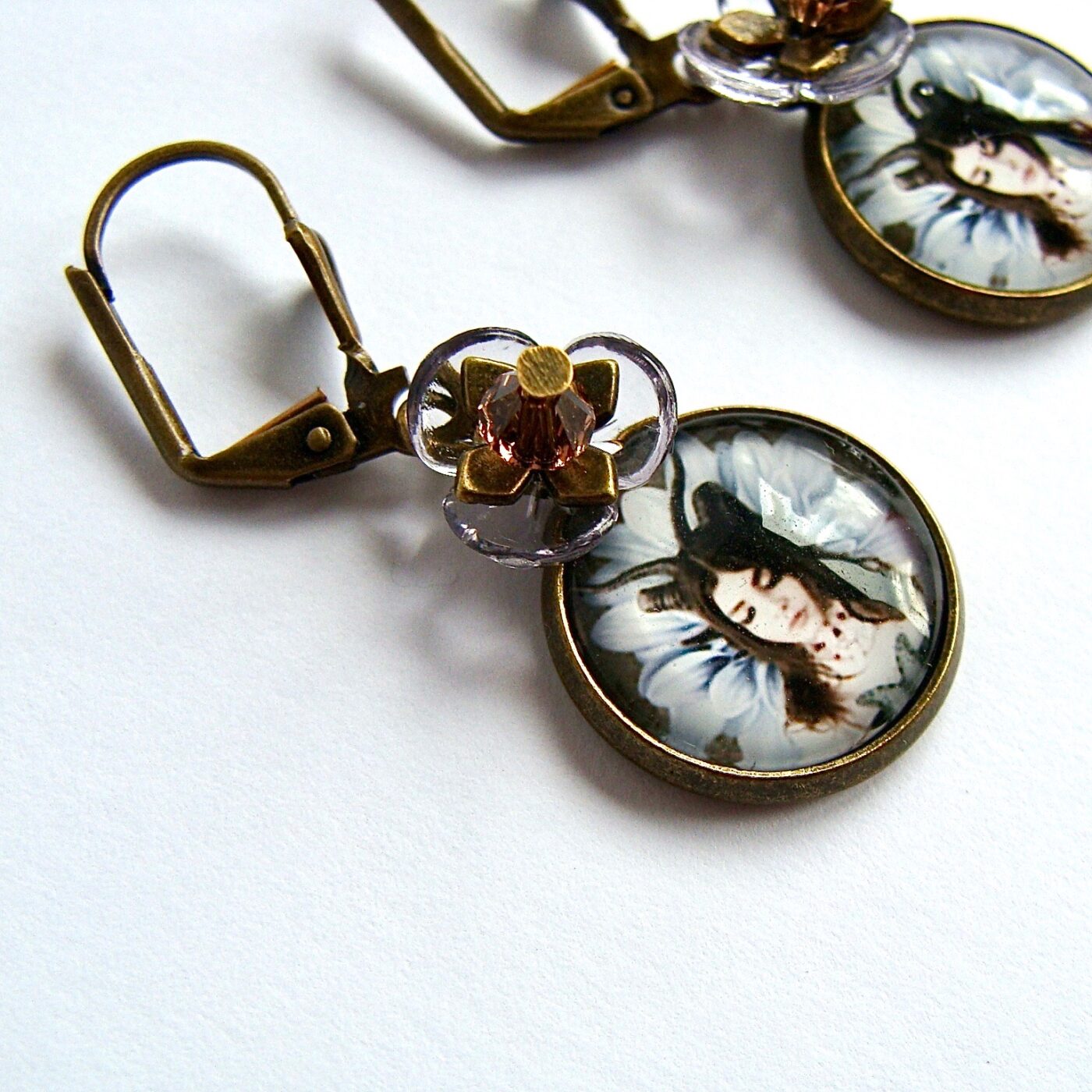 Boucles d'oreilles sérénité fleur