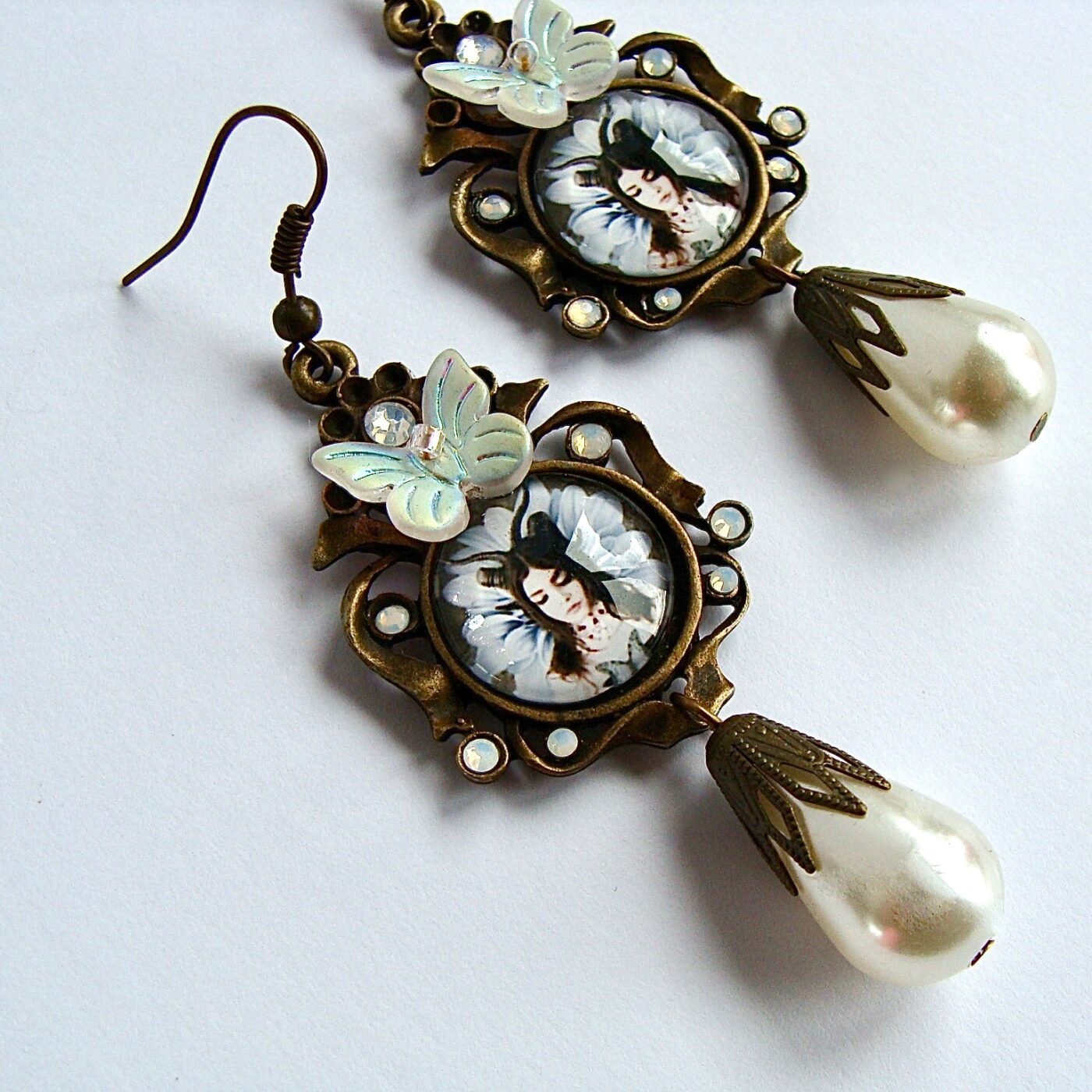 Boucles d'oreilles sérénité papillon