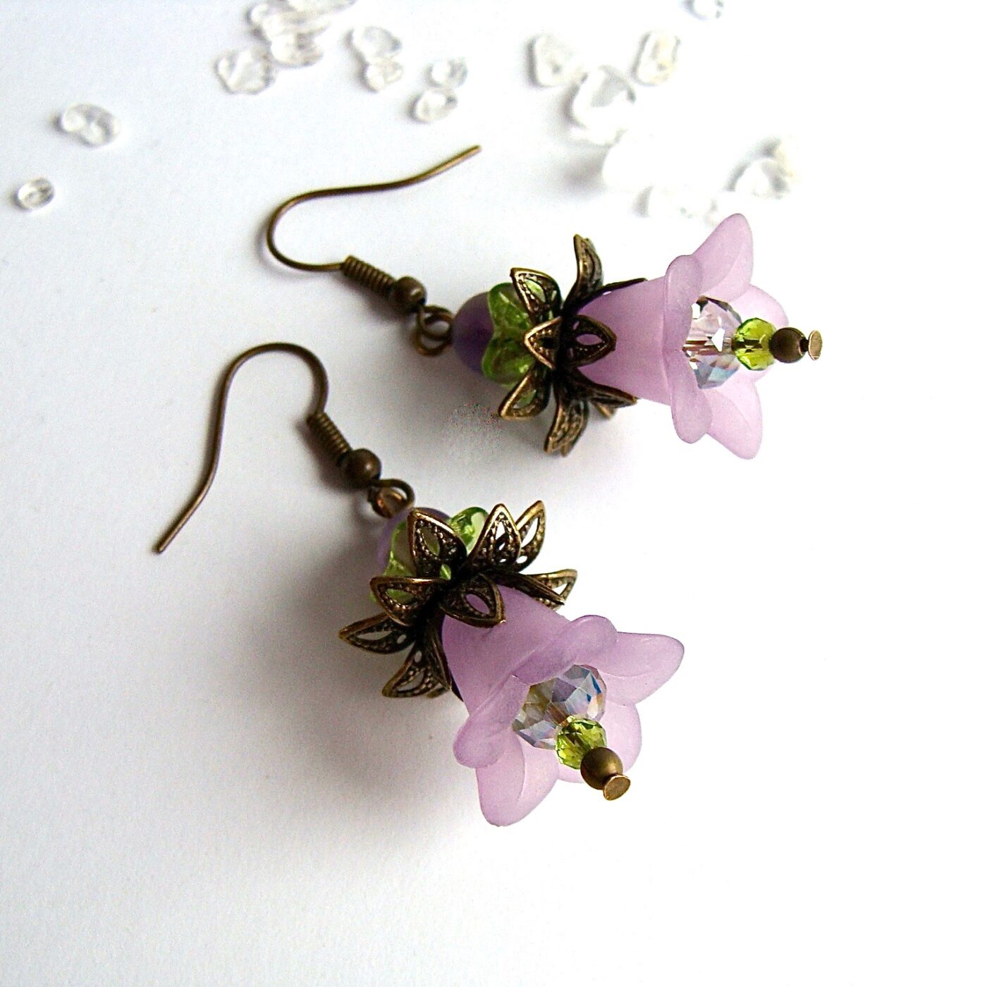 Boucles d'oreilles Jardin Précieux améthyste