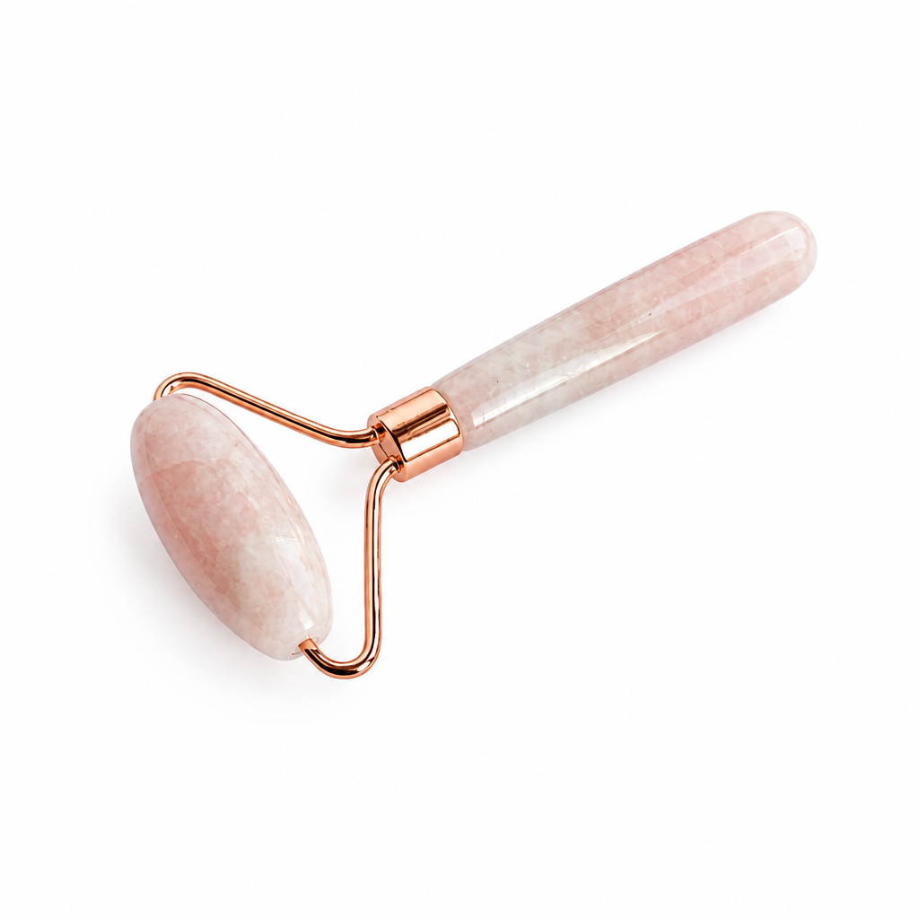 Rouleau de massage visage simple quartz rose