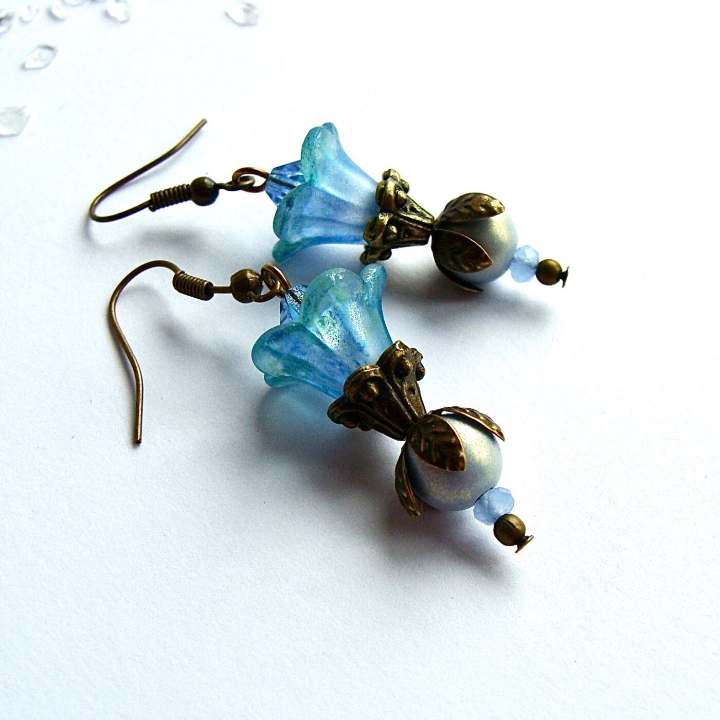 Boucles d'oreilles Jardin Précieux cristal ciel