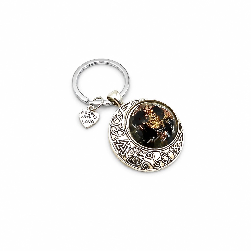 Porte-clefs orgonite shungite symboles