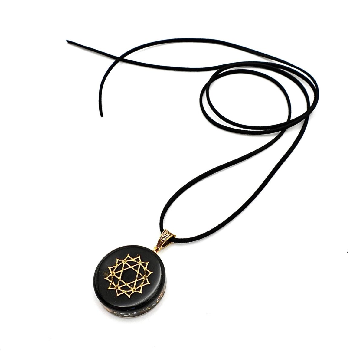 Pendentif orgonite mandala shungite