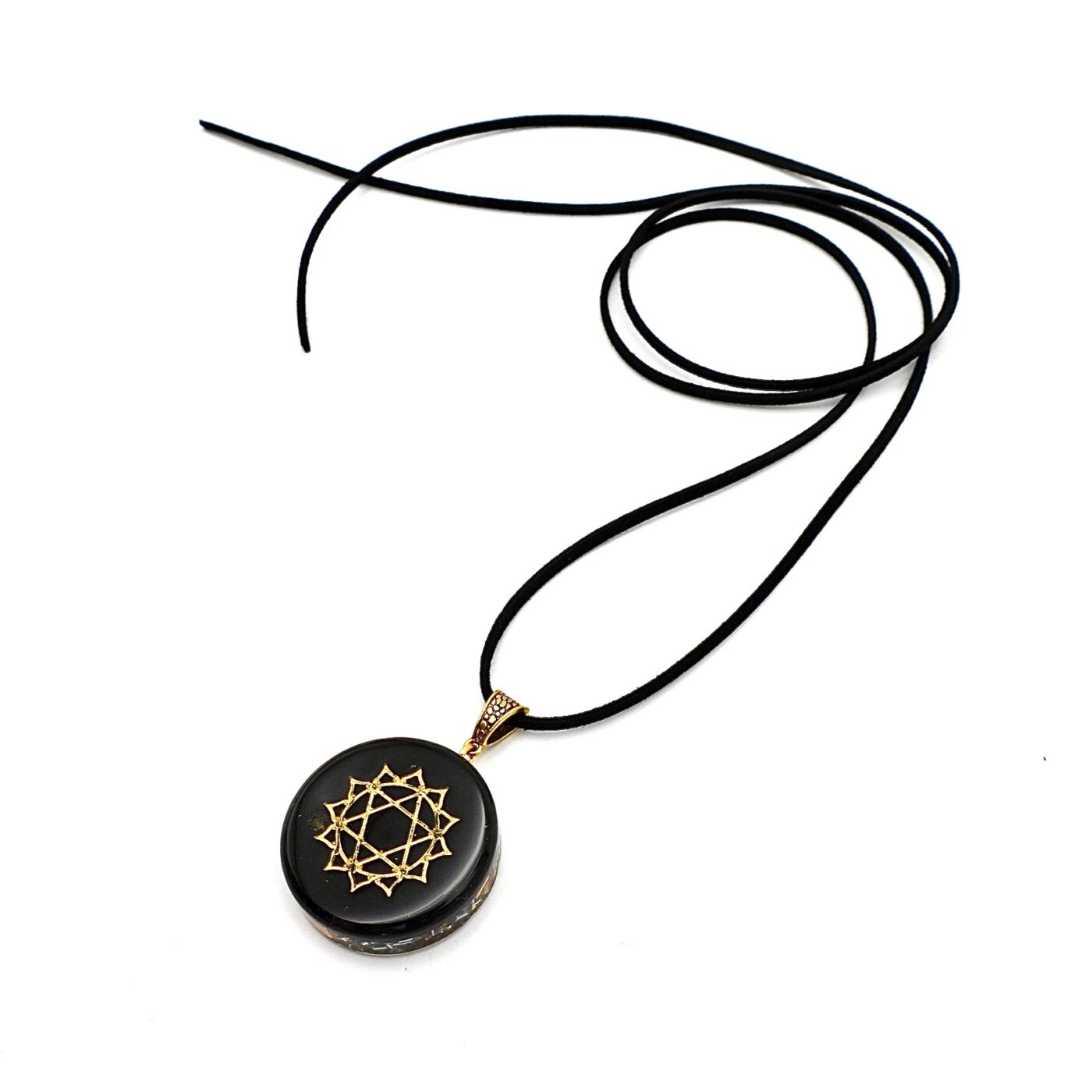 Pendentif orgonite mandala shungite