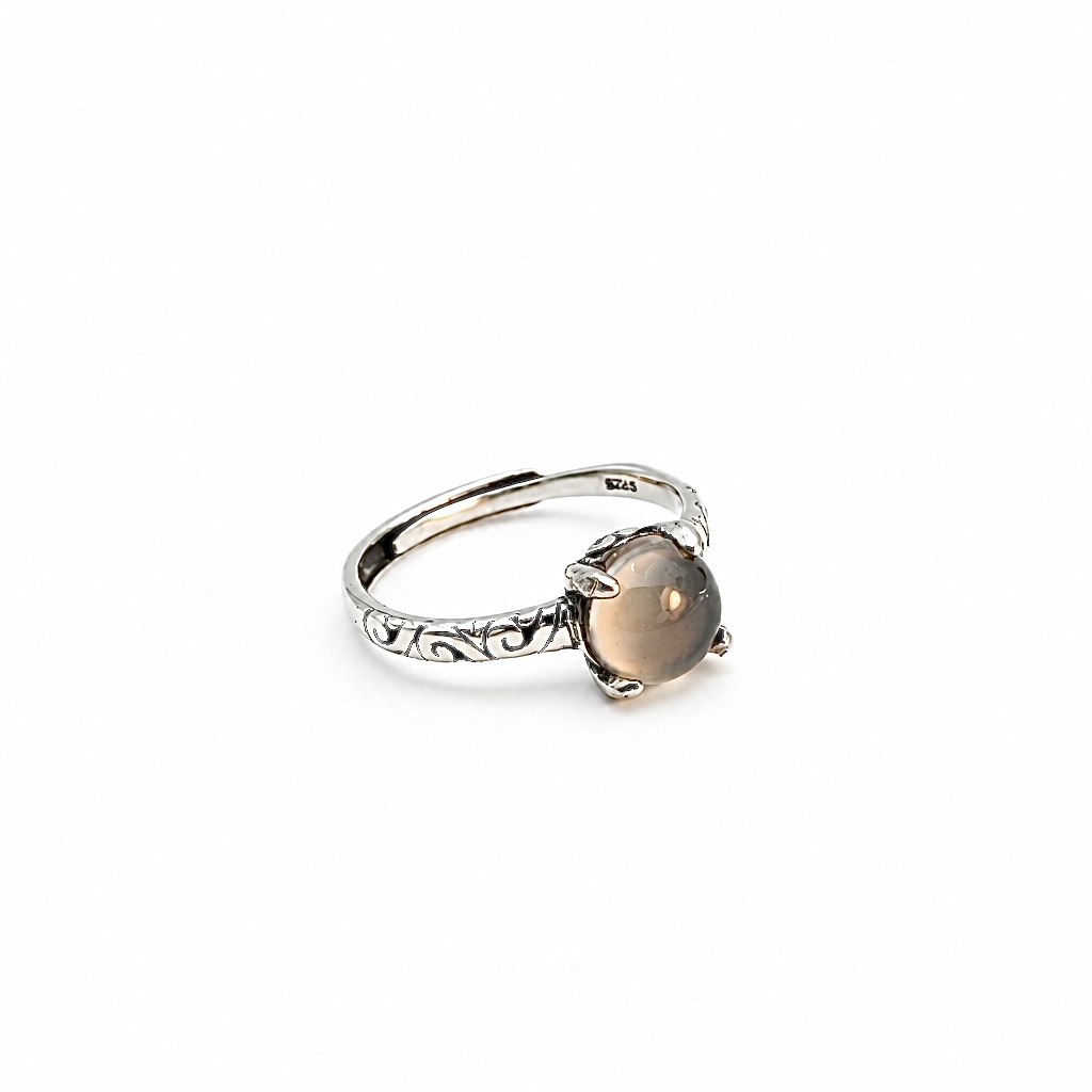Petite bague ronde en agate