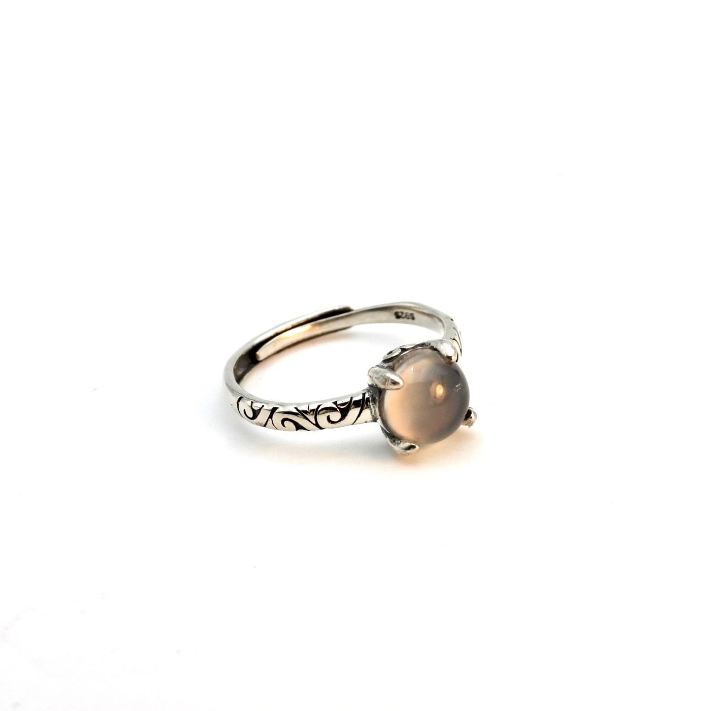 Petite bague ronde en agate