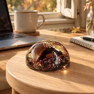 Orgonite demi sphère shungite et oeil de tigre