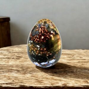 OEUF ORGONITE LABRADORITE TOURMALINE SHUNGITE