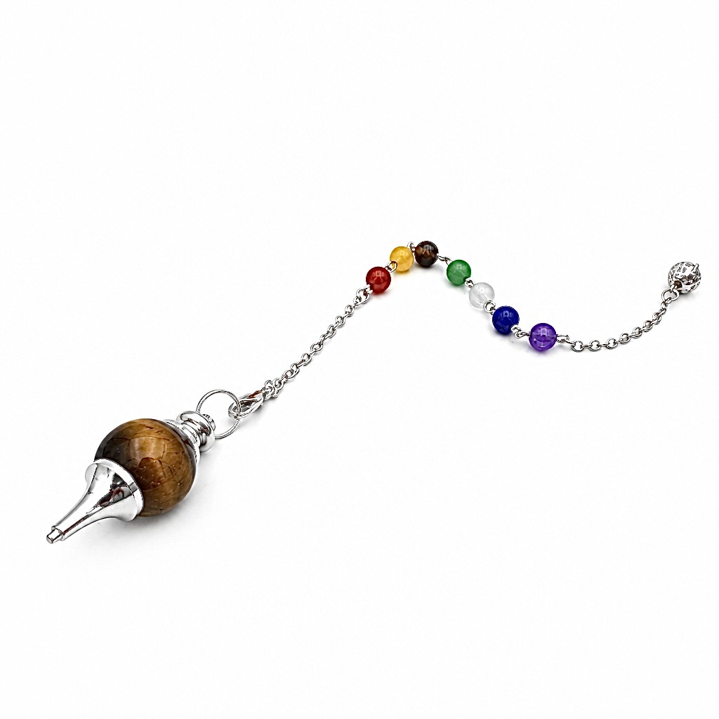 Pendule chakra oeil de tigre