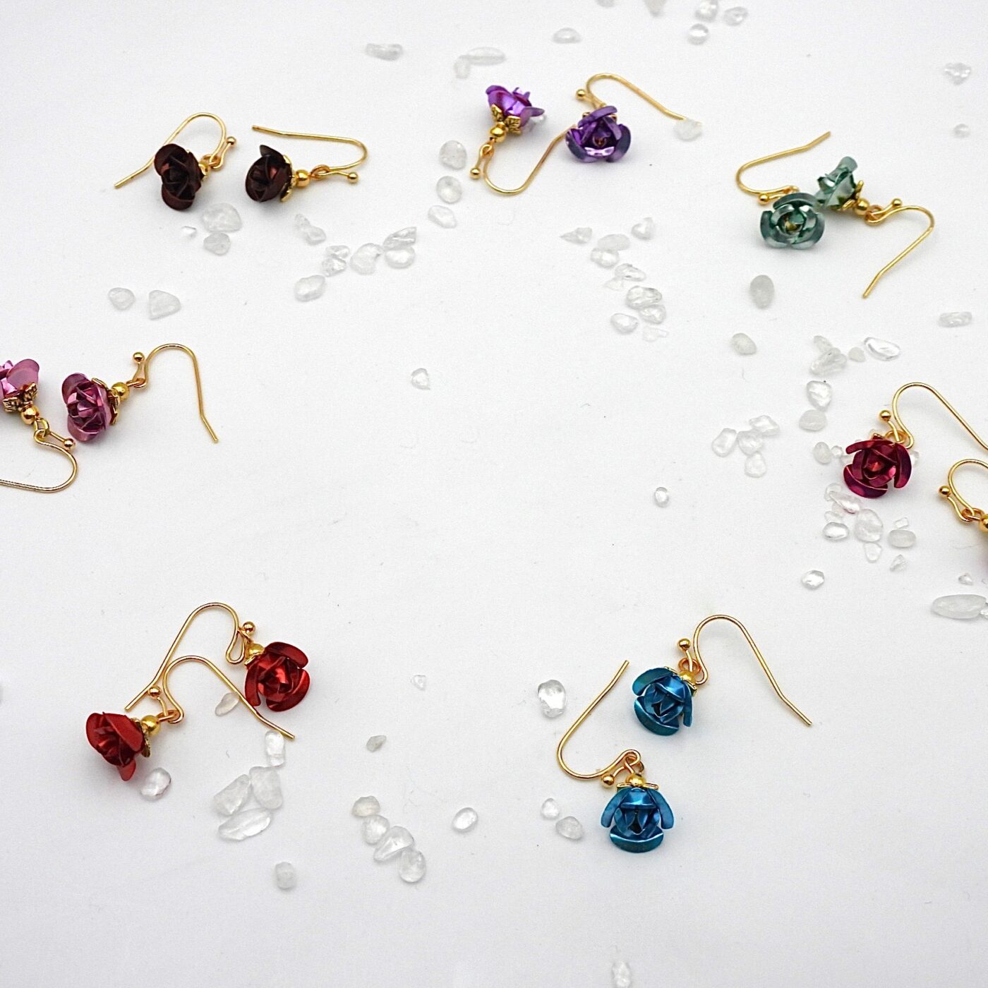 Boucles d'oreilles roses