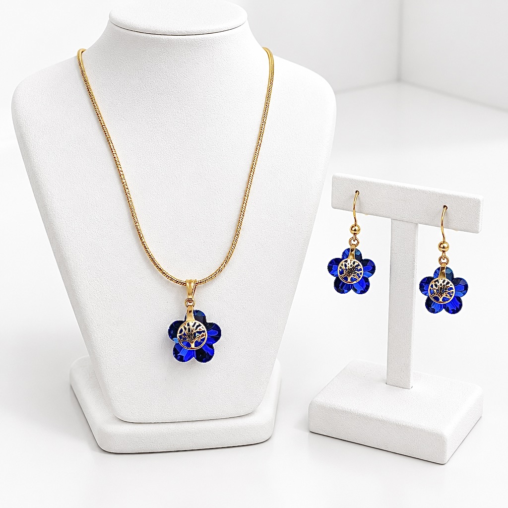 Bijoux en cristal fleur arbre de vie