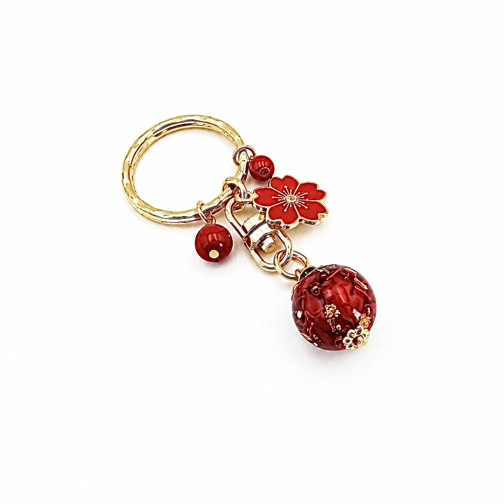 Porte clefs orgonite sphère fleur plusieurs couleurs
