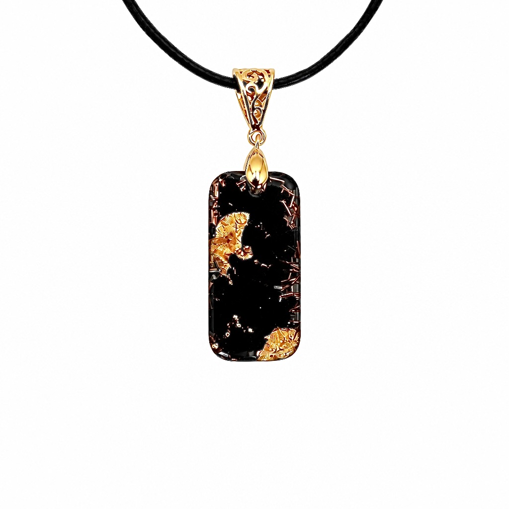 Pendentif orgonite shungite Kawa