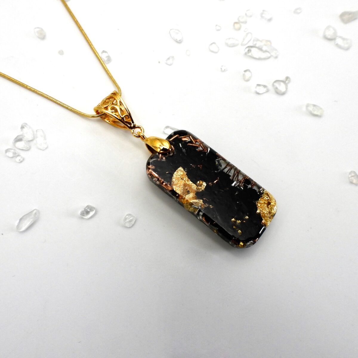 Pendentif orgonite shungite Kawa
