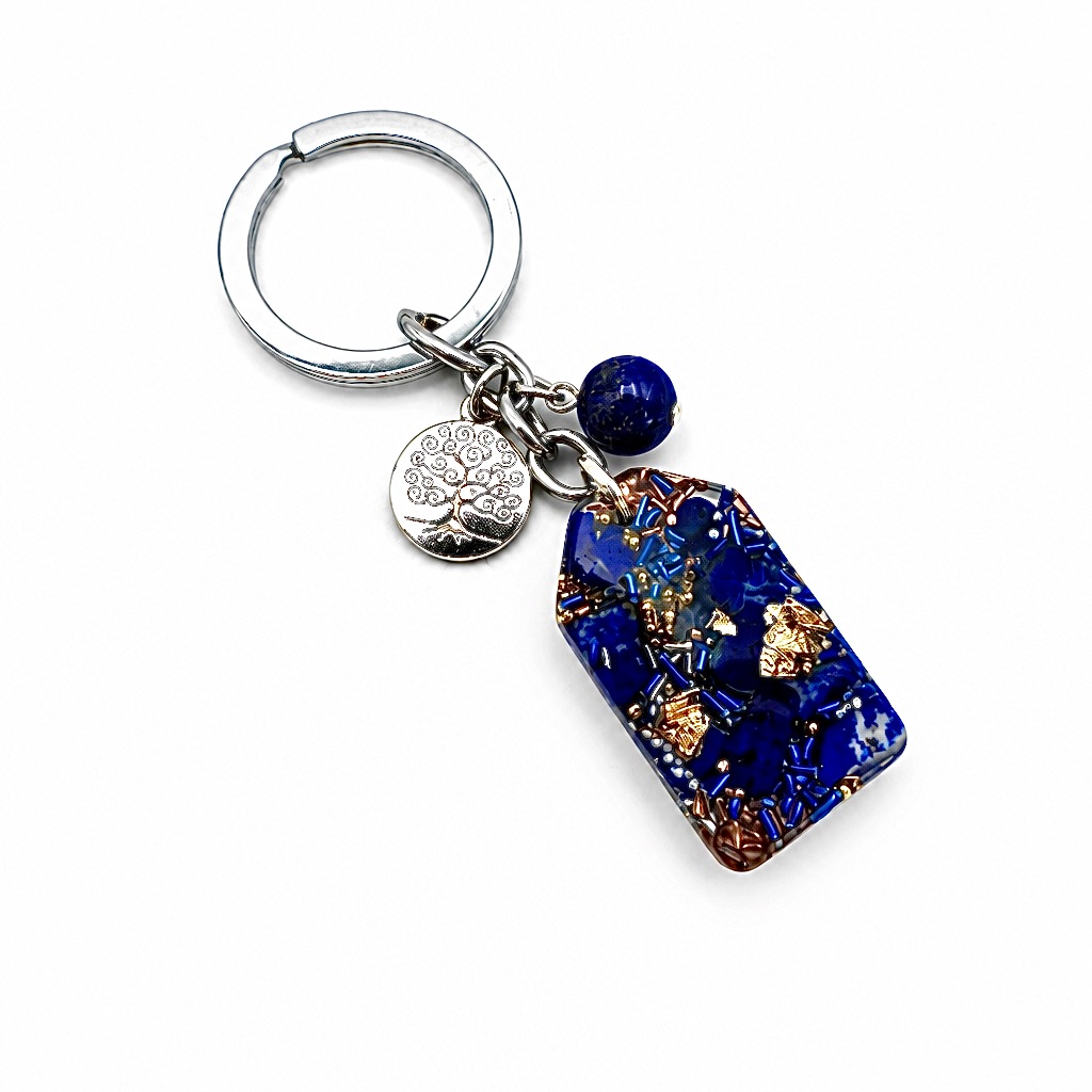 Porte clefs orgonite lapis lazuli Voyage